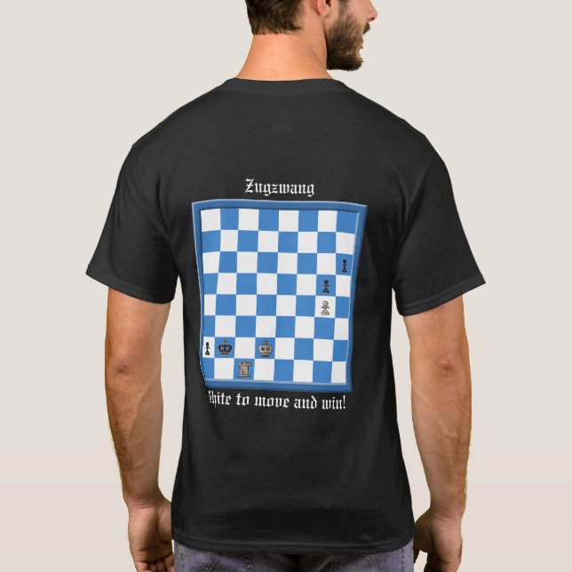 T-shirt Puzzle d'échecs de Zugzwang (Dos)