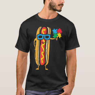 T-shirt Puzzle Hotdog Mignon Sensibilisation Autisme TSA N
