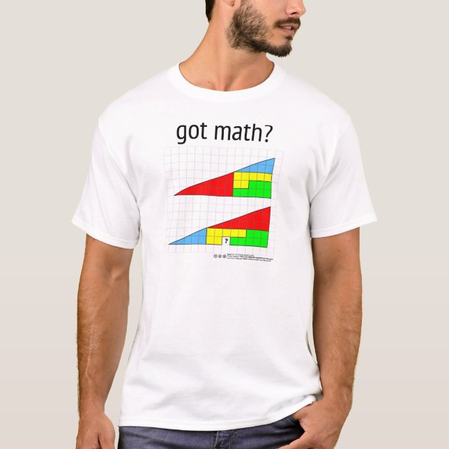T-shirt Puzzle obtenu de carré de disparus de maths (Devant)