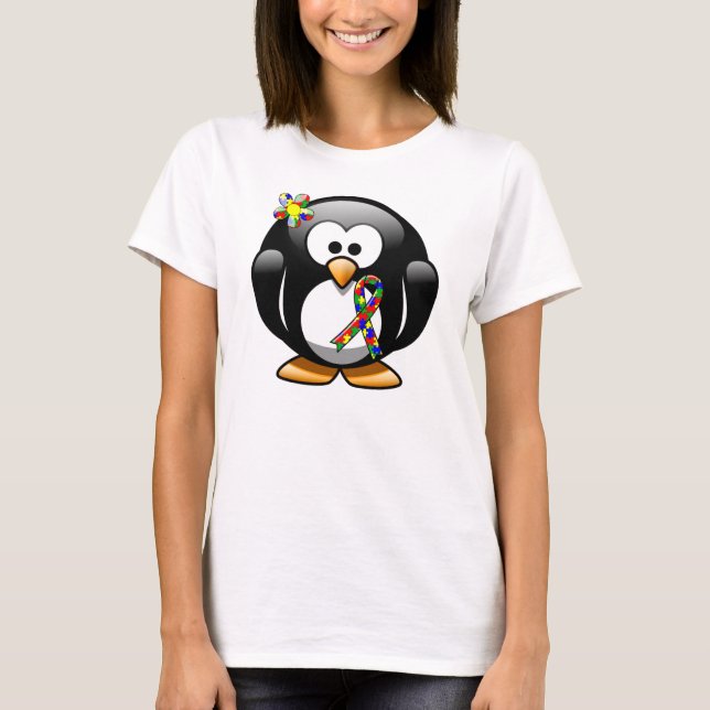 T-shirt Puzzle Ruban Penguin (Devant)