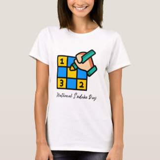 T-shirt Puzzle Sudoku coloré Illustration T Chemise