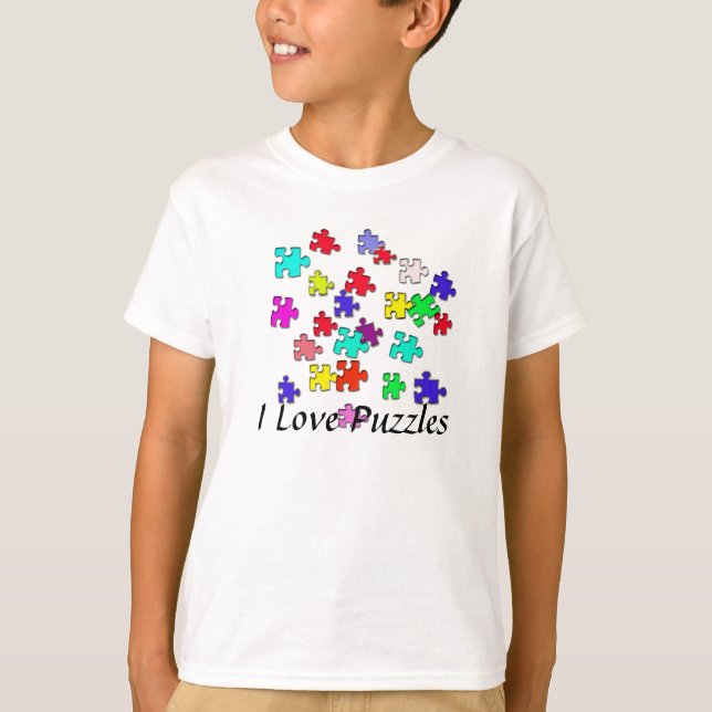 T-shirt Puzzles multicolores (Devant)