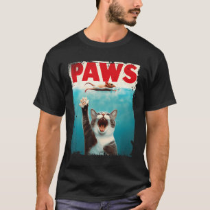 T-shirt Pws Chat Souris Parodie Chat Requin Chasse Souris
