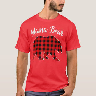 T-shirt Pyjama de famille de bison à l'ours rouge