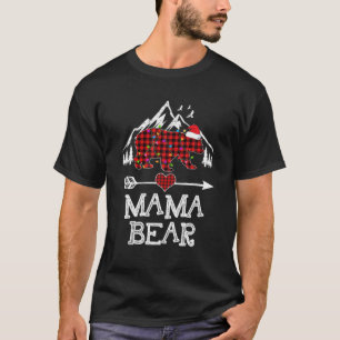 T-shirt Pyjama de famille de l'ours de Mama rouge correspo