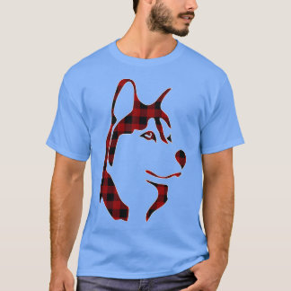T-shirt Pyjama de famille marie Husky rouge et noir