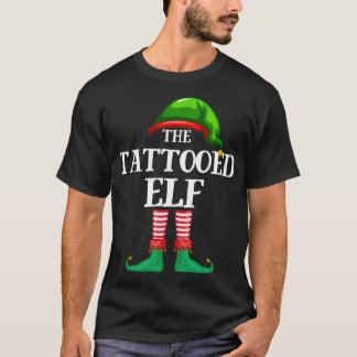 T-shirt Pyjama de Noël de la famille des elfes tatoués