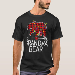 T-shirt Pyjama de Noël de l'ours de grand-mère rouge corre