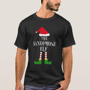 T-shirt Pyjama de Noël des elfes de saxophone jumelage de