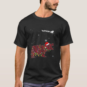 T-shirt Pyjama plaqué Hippo de Noël