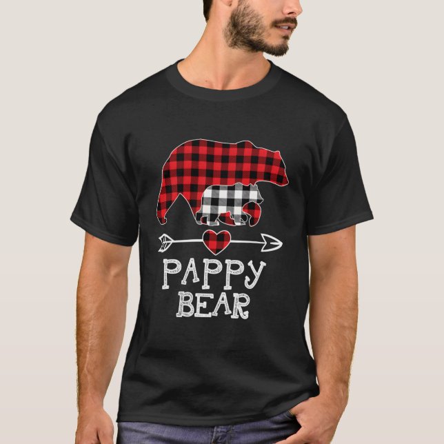 T-shirt Pyjama rouge Pappy Ours Correspondant Famille Cade (Devant)