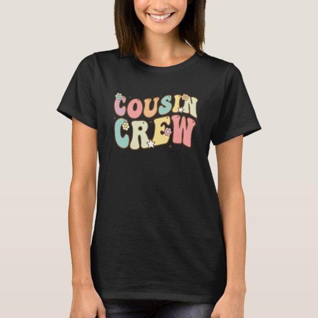 T-shirt Pyjamas Cousin Crew Enfants Filles Jumelage (Devant)