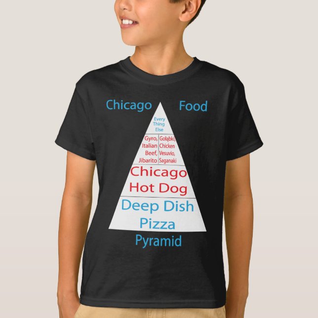 T-shirt Pyramide alimentaire de Chicago (Devant)