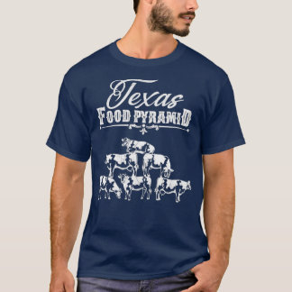 T-shirt Pyramide alimentaire du Texas Funny Cow Pyramid