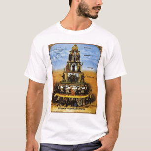 T-shirt pyramide de système de capitalisme