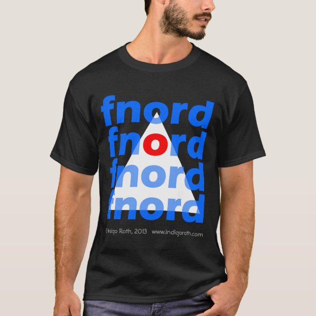 T-shirt Pyramide d'Illuminati - grand Fnord foncé (Devant)