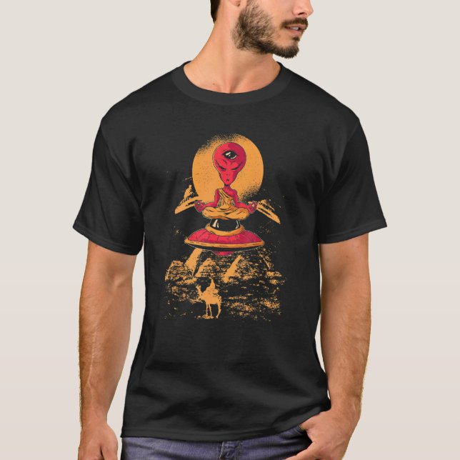 T-shirt Pyramides d'enlèvement d'Aliens anciens Ufo Martia (Devant)