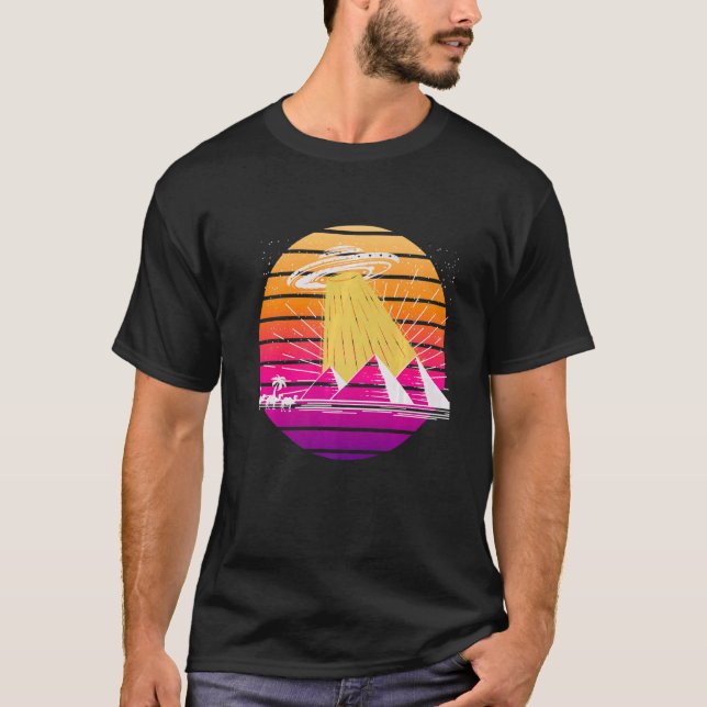T-shirt Pyramides d'enlèvement d'Aliens de l'Ufo Égypte an (Devant)