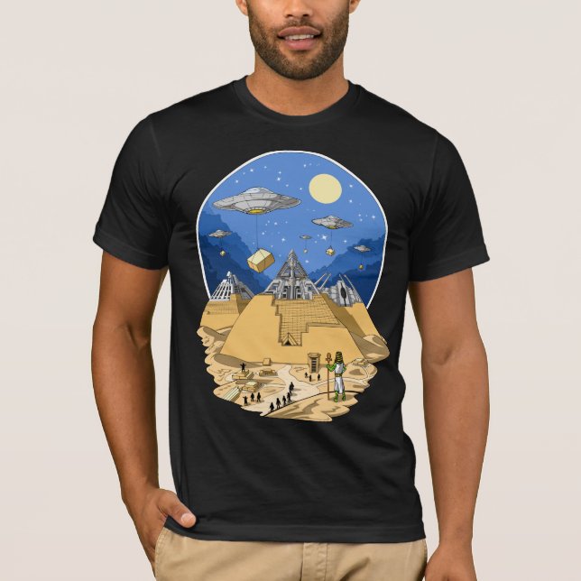 T-shirt Pyramides égyptiennes Aliens (Devant)