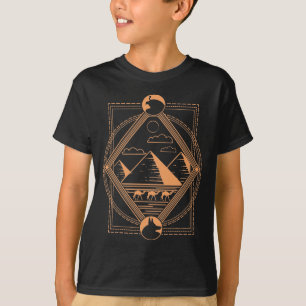 T-shirt Pyramides égyptiennes Camions Anubis Horus Géométr