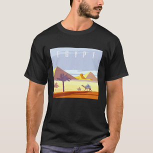 T-shirt Pyramides égyptiennes Désert Camel Art Déco