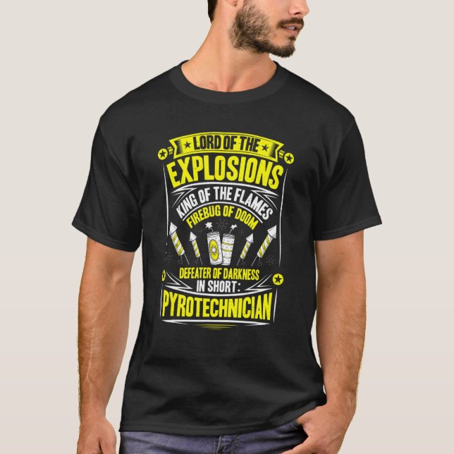 T-shirt Pyrotechnics King Of The Flames Fireworks Pyrotech (Devant)
