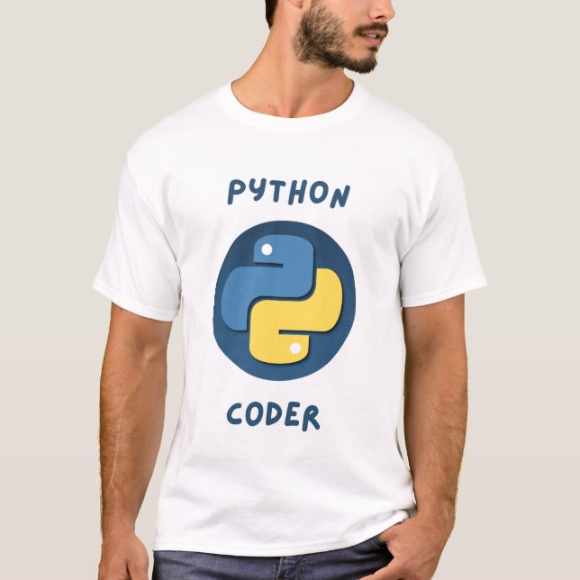 T-shirt Python Code Homme à demi manches (Devant)