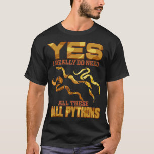 T-shirt Python de balle Python Herpetologue