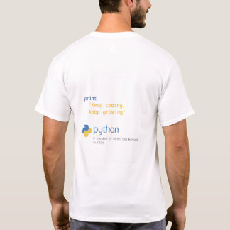 T-shirt Python et son créateur avec l'année de la création