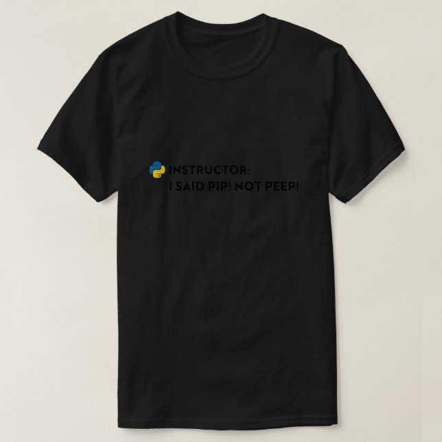 T-shirt Python pip (Design devant)