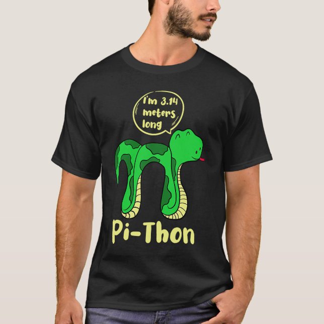T-shirt Python Pithon Pi Symbol Fun Math Teacher Pi Day sn (Devant)
