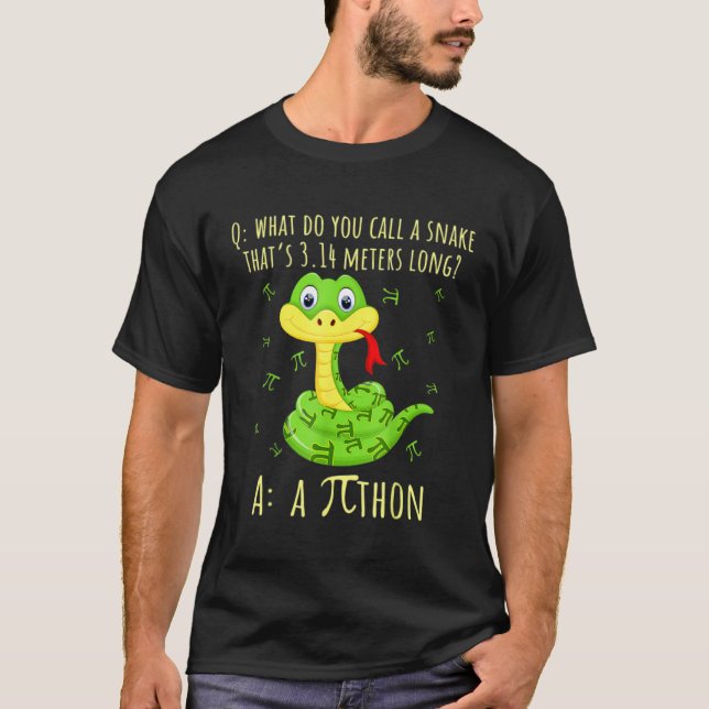 T-shirt Python Pithon Pi Symbol  Math Teacher Pi Day (Devant)