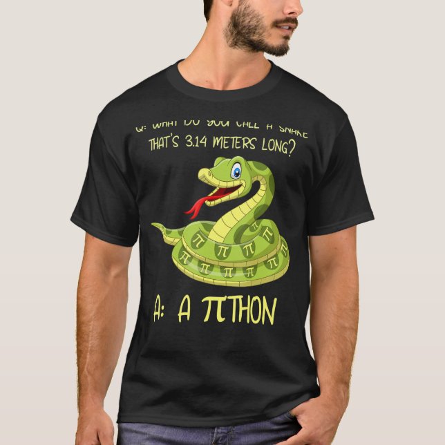T-shirt Python Pithon Pi Symbole Funny Math Mathématique T (Devant)