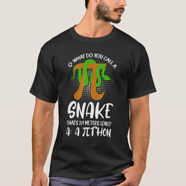 T-shirt Python Pithon Pi Symbole professeur de mathématiqu (Devant)