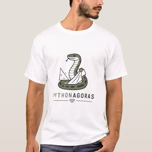 T-shirt Pythonagoras Drôle Pythagore Python Pun (Devant)