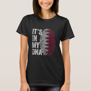 T-shirt Qatar c'est dans mon ADN mignon empreintes digital