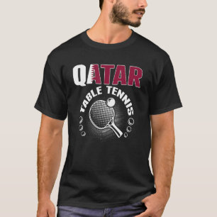T-shirt Qatar Table Tennis Support Qatari Ping Pong Te