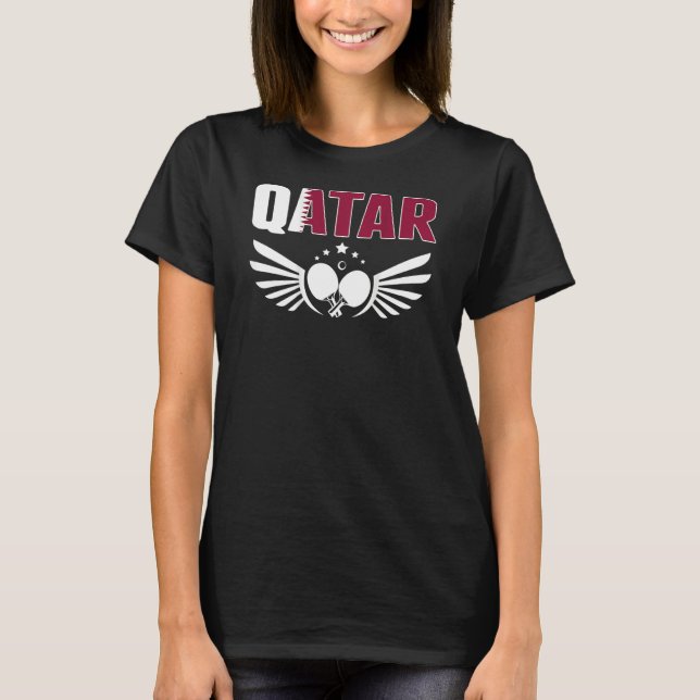 T-shirt Qatar Table Tennis   Support Qatari Ping Pong Team (Devant)