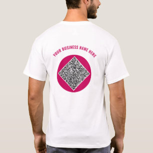 T-shirt QR Code Entreprise Texte et couleurs perso
