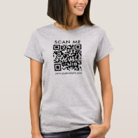 QR Code Scan Me Femme Avant Impression en Acier cl