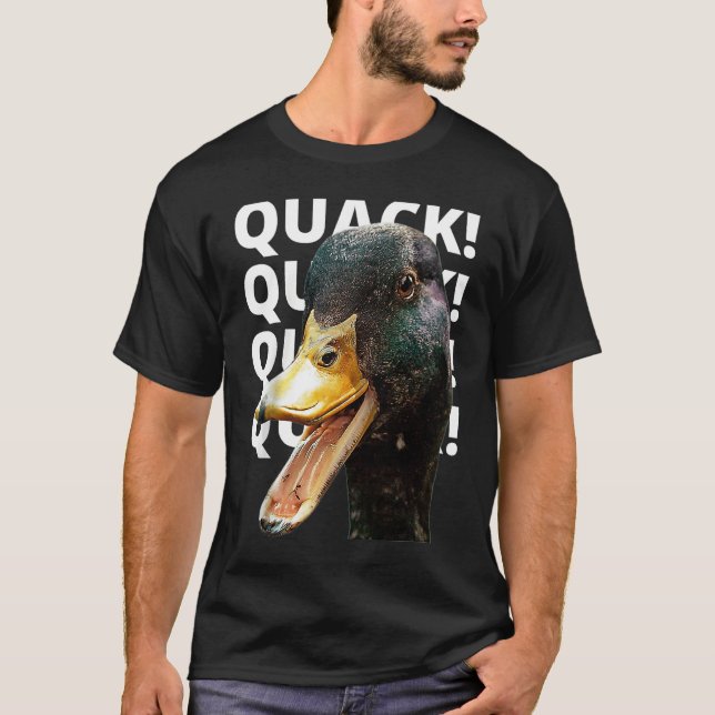 T-shirt Quack Quack for Duck  Raglan Baseball (Devant)