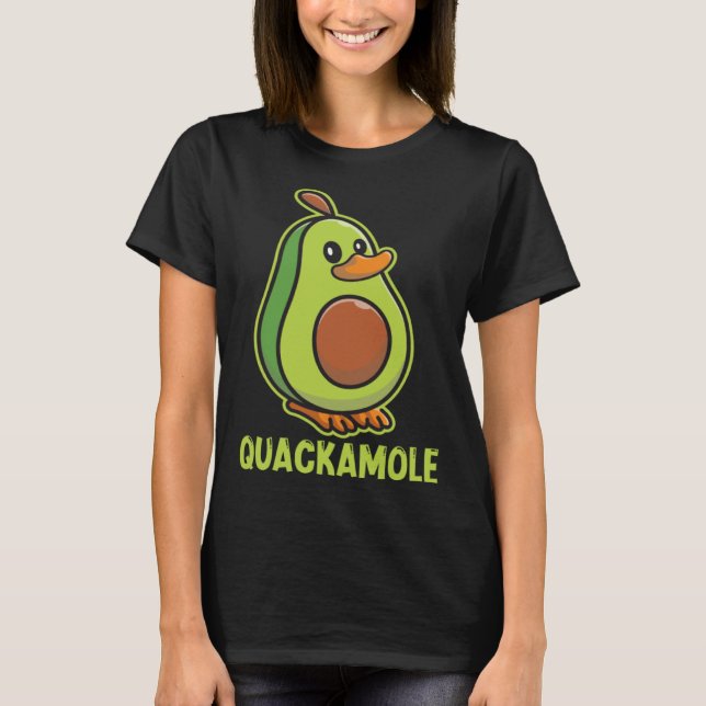 T-shirt Quackamole I Quack Canard chick goose Avocado 1 (Devant)