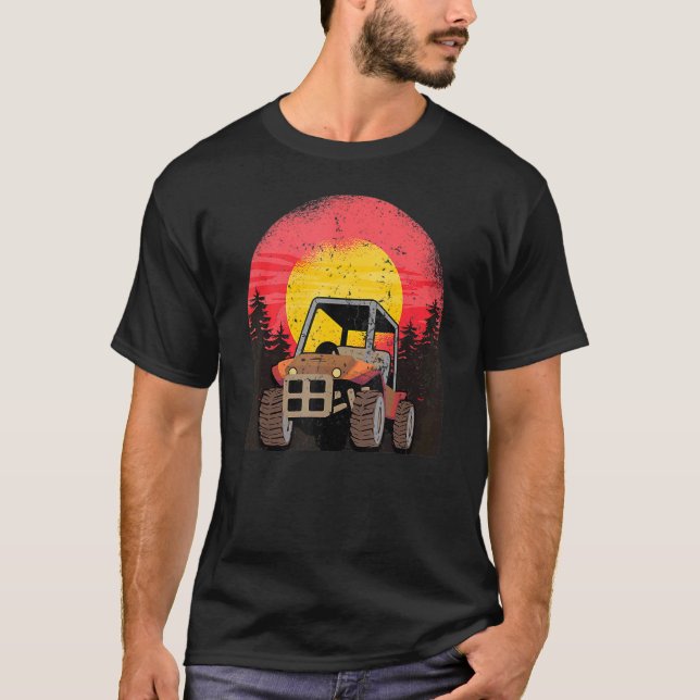 T-shirt Quad Sunset équitation Quatre Roue (Devant)