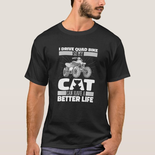 T-shirt Quad Vélo Vélo Vélo Chat Moteur Sport Vélo Quad (Devant)