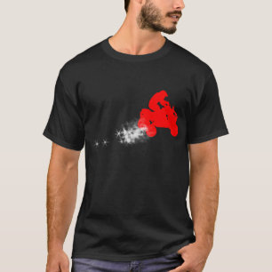 T-shirt quadruples. simple. rouge