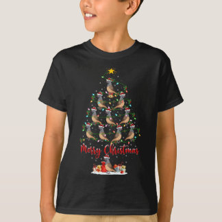 T-shirt Quail Bird Lover Xmas Correspondant Père Noël Quai