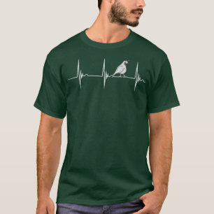 T-shirt Quail Bird Propriétaire Quail Bird Watcher Heartbe