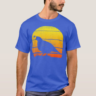 T-shirt Quail Bird Sunset Retro Pheasant Hunting Bow Hunte