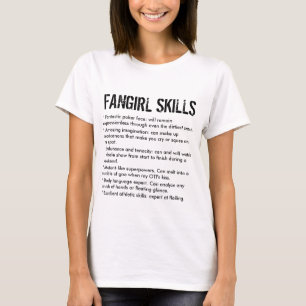 T-shirt Qualifications drôles de Fangirl