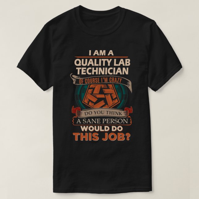 T-shirt Qualité Technicien De Laboratoire Volet Personne P (Design devant)